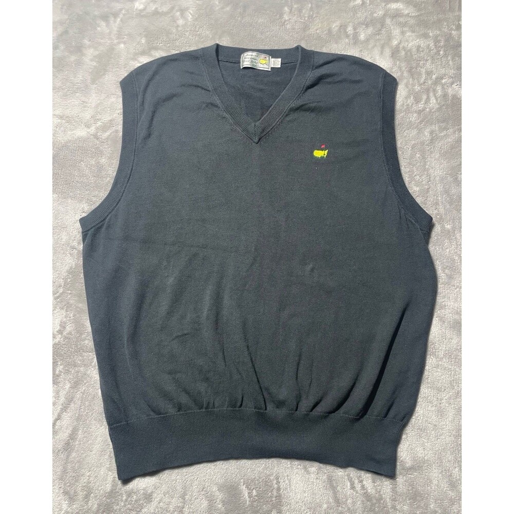 Vintage Masters Pullover Vest Men XXL Slazenger Black Augusta National Golf Shop